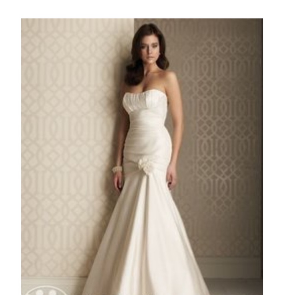 Mikaella Bridal Strapless Cream Gown